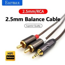 6N OCC RCA Balance Cable to 2RCA for phone PC TV Audio Player Power Amplifier