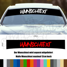 Aufkleber Scheibenkeil Blendstreifen Sonnenblende + Wunschtext | 130x18cm #1