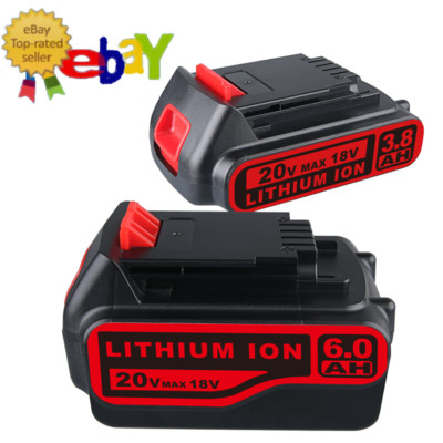 20V 6.5AH Lithium-Ion Battery for Black & Decker 20 Volt LB20 LBX20 LBXR20 3.0Ah