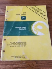 John Deere 245 Farm Loader Operator's Manual OM-W37930 Issue C6