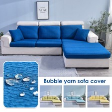 LINGKY Copriseduta Divano Elasticizzato, Copri Cuscini Divano, Coprisedile Per Divano, Universale Copricuscini Per Divani, Copricuscino Copri Seduta Divano (1 Posto,Blu Scuro