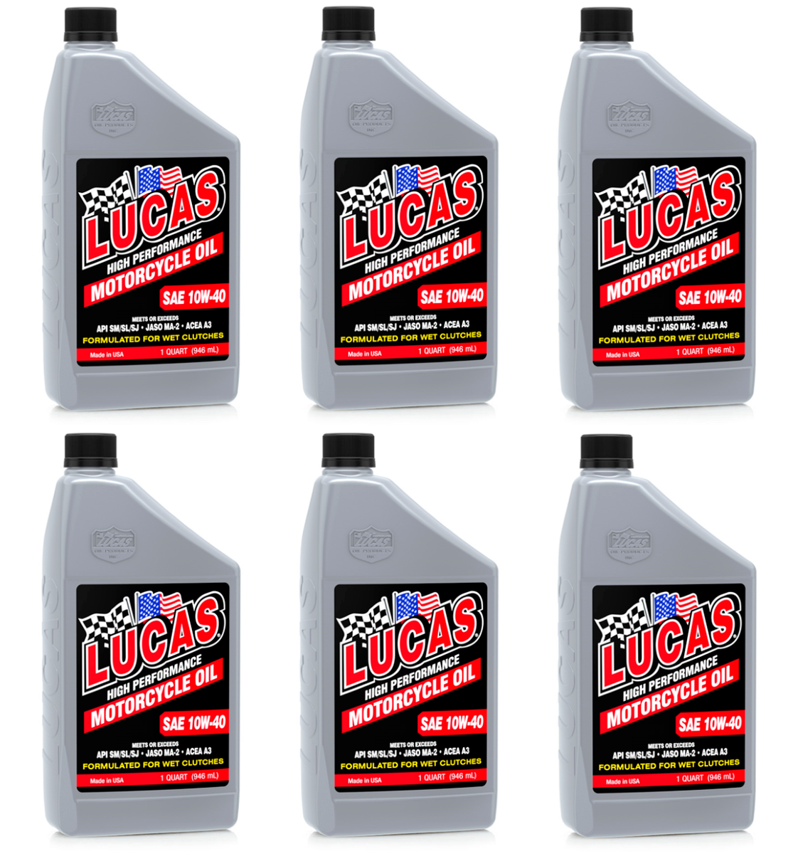 Lucas 10767 10W40 Motorcycle Oil 10W-40 High Performance Case 6