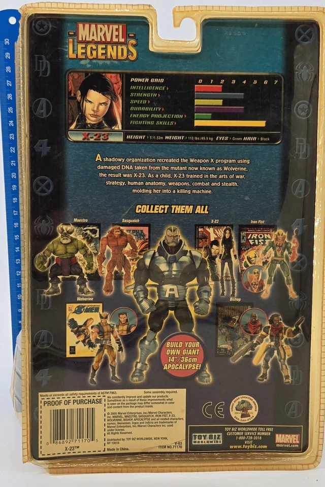 Figura de acción Marvel Legends X-Men X-23 Apocalypse BAF NUEVA EN CAJA (caja dañada) Foto 3 de 3