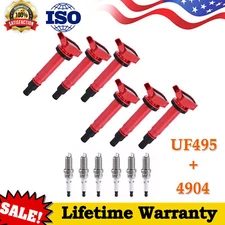 6 Pack For Toyota Tacoma 4Runner 4.0L UF495 Ignition Coil & Iridium Spark Plug