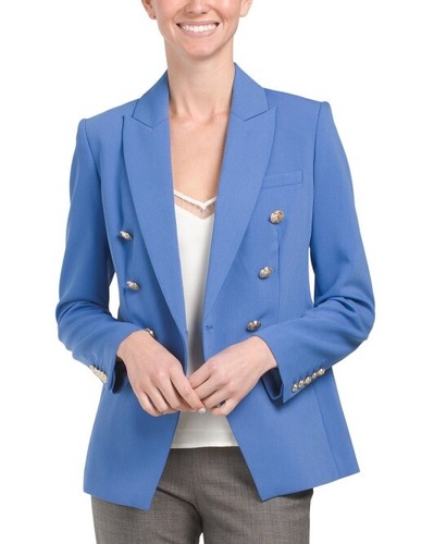 ELIE TAHARI Double Breasted Blazer, Blue, size 10, new