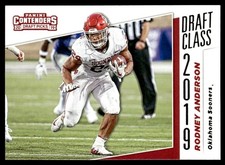 2019 Panini Contenders Draft Picks Collegiate Class Rodney Anderson Rookie