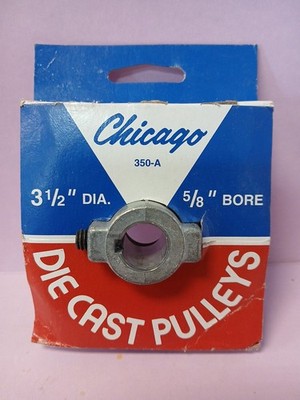 Chicago Die Casting 350A | 3-1/2'' Dia. | 5/8'' bore | Zinc Groove Pulley A