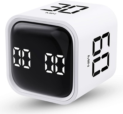 2024 Productivity Timer Flip Gravity Sensor Cube Countdown & White 