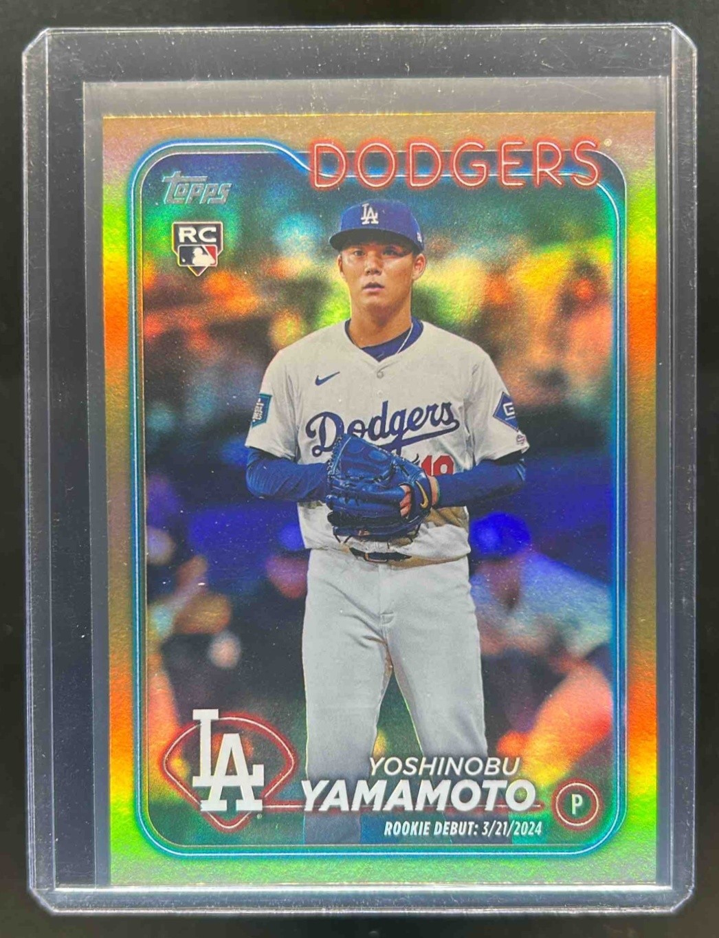 2024 Topps Update Yoshinobu Yamamoto RC Gold Rainbow Foil Rookie #US149 Dodgers
