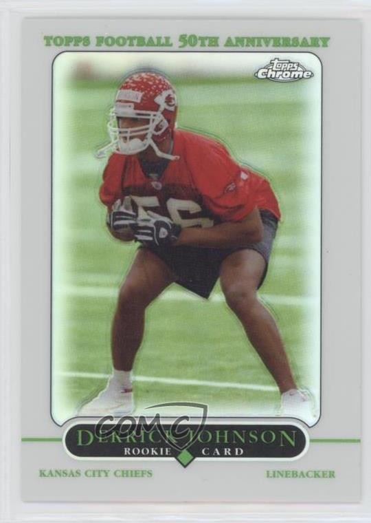 2005 Topps Chrome Refractor Derrick Johnson #218 Rookie RC 9b4