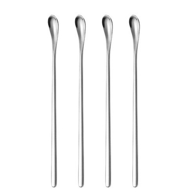 ''Long Stainless Steel Cocktail Stirrers - Perfect Mixing Spoon for Drinks''