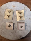 Vintage Military WW2 Pin Lot. Medical Luxenberg Clutch Back.