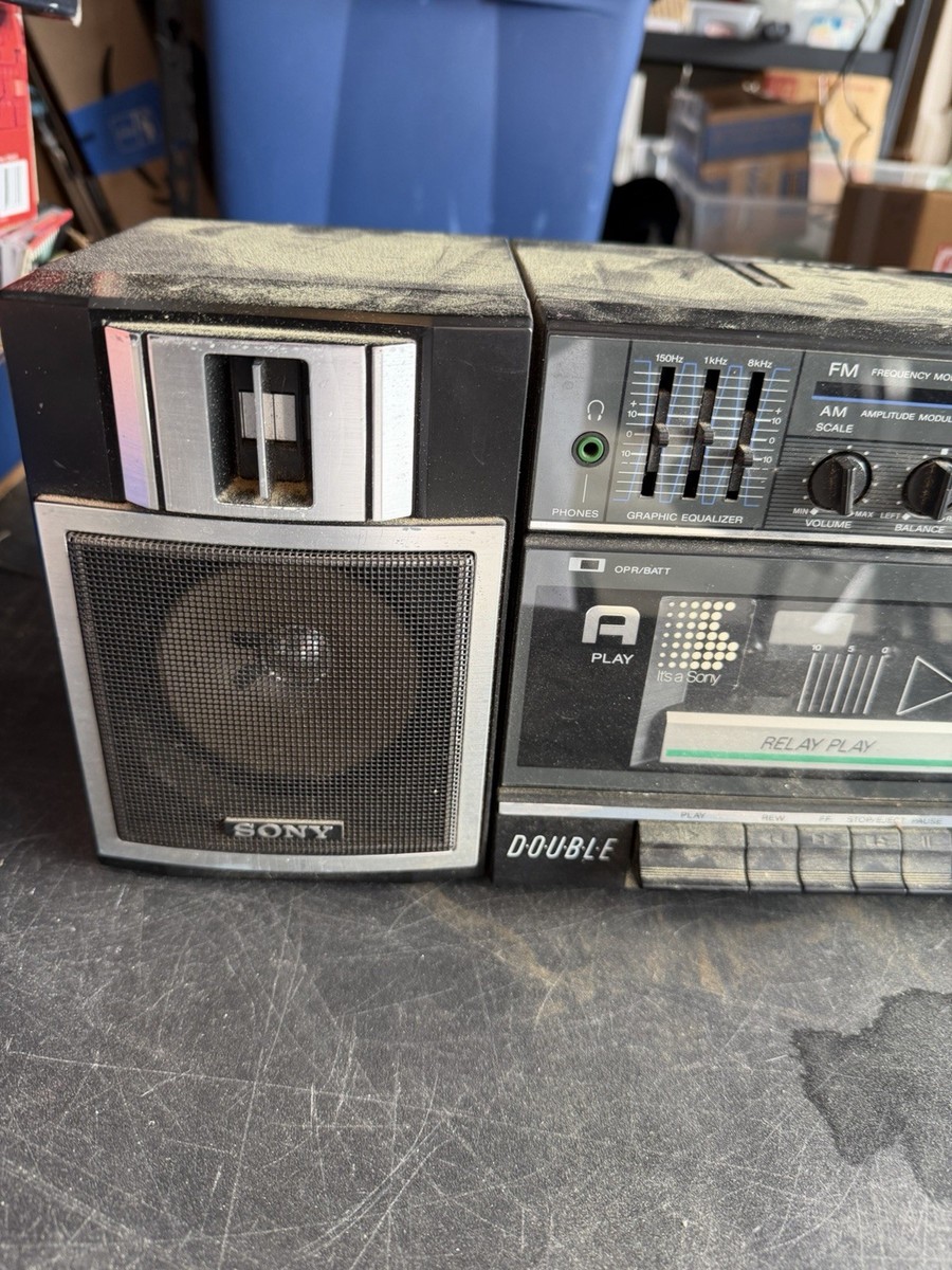 Sony Cfs-w360 Stereo Boombox Double Dual Cassette Dubbing Radio