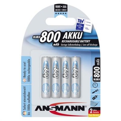 Ansmann maxE - Batterie 4 x AAA Typ NiMH 800 mAh Akku