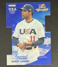 Barry Larkin 2013 Panini Certified USA Baseball Champions Blue Die Cut /199 #14