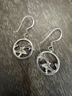Vintage Sterling Silver Dolphin Dangle Earrings Roma 925 — photo 2