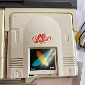 PC Engine Console + CD-ROM2 CDR-30A w/ INTERFACE UNIT IFU-30A + Games Working JP