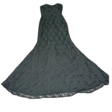 Mori Lee Madeline Gardner Gown 6 Formal Strapless Gray Trumpet Mermaid Romantic