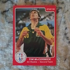 Star Co. 1985-86 All-Rookie Team Tim McCormick #10 Seattle Supersonics NBA Card. rookie card picture