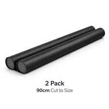 Double Door Draught Excluder 90cm 2pk Under Door Draft Stopper Black