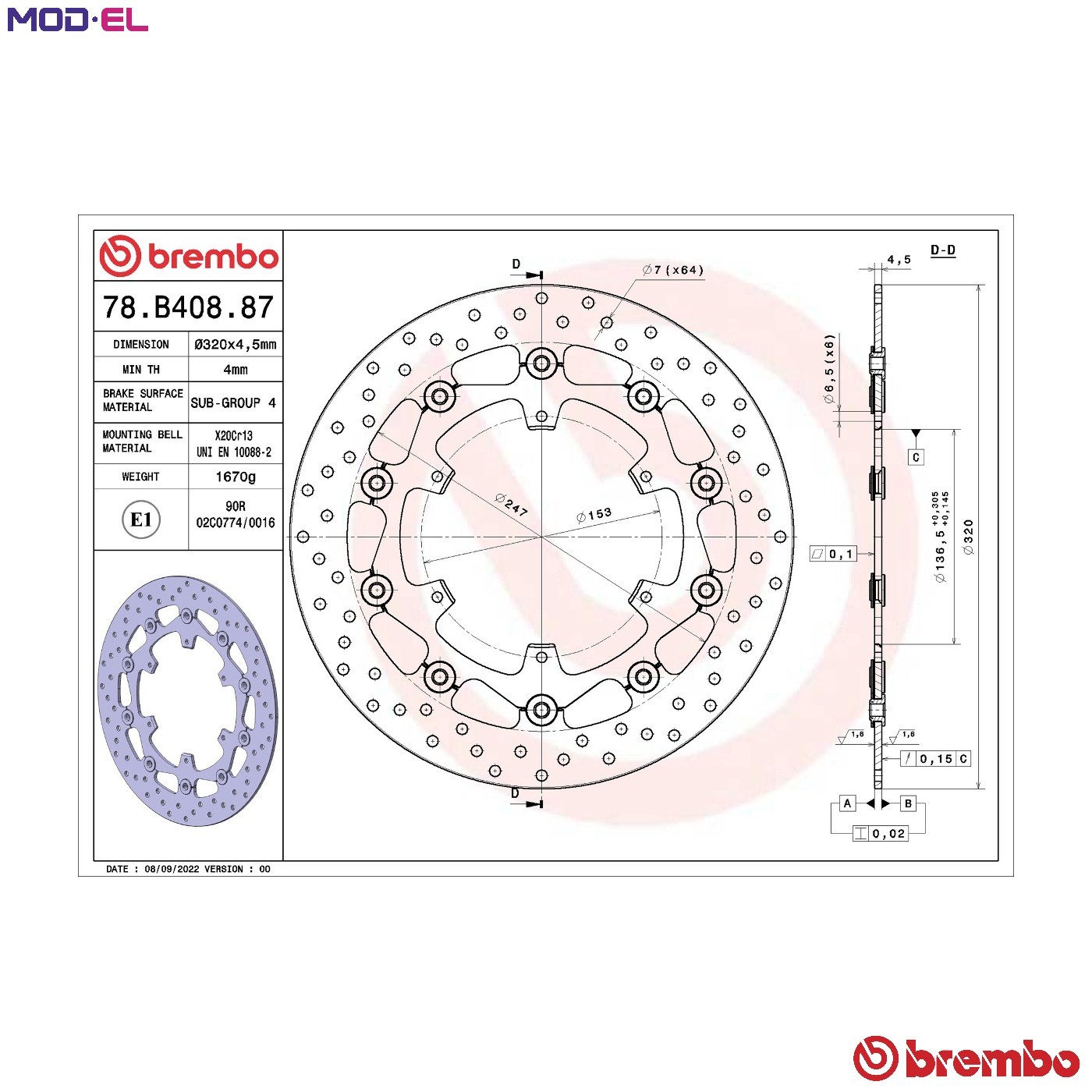 2x BRAKE DISC 78B40887 - Image 6