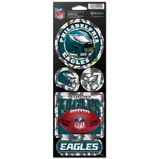 Philadelphia Eagles Decal 4x11 Die Cut Prismatic Style