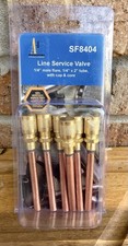 6-Pak Supco SF8404 Line Service Valve 1/4" Male Flare 1/4" x 2" w/Cap & Core