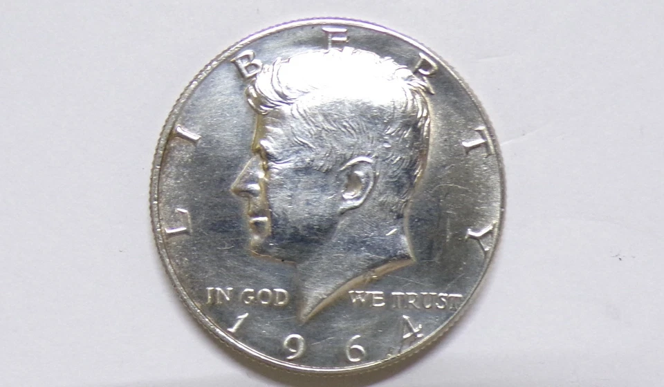 MEZZO DOLLARO KENNEDY 1964 ARGENTO 900.  STATI UNITI AMERICA. - Immagine 3 di 4
