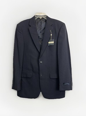 New Joseph & Feiss 38L Navy Blue Blazer Jacket Sport Suit Coat Wool Classic Fit