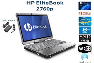 HP EliteBook 2760p Core i5 120GB 8GB 12,1''-Touchscreen TabletPC Win 11 MS Office