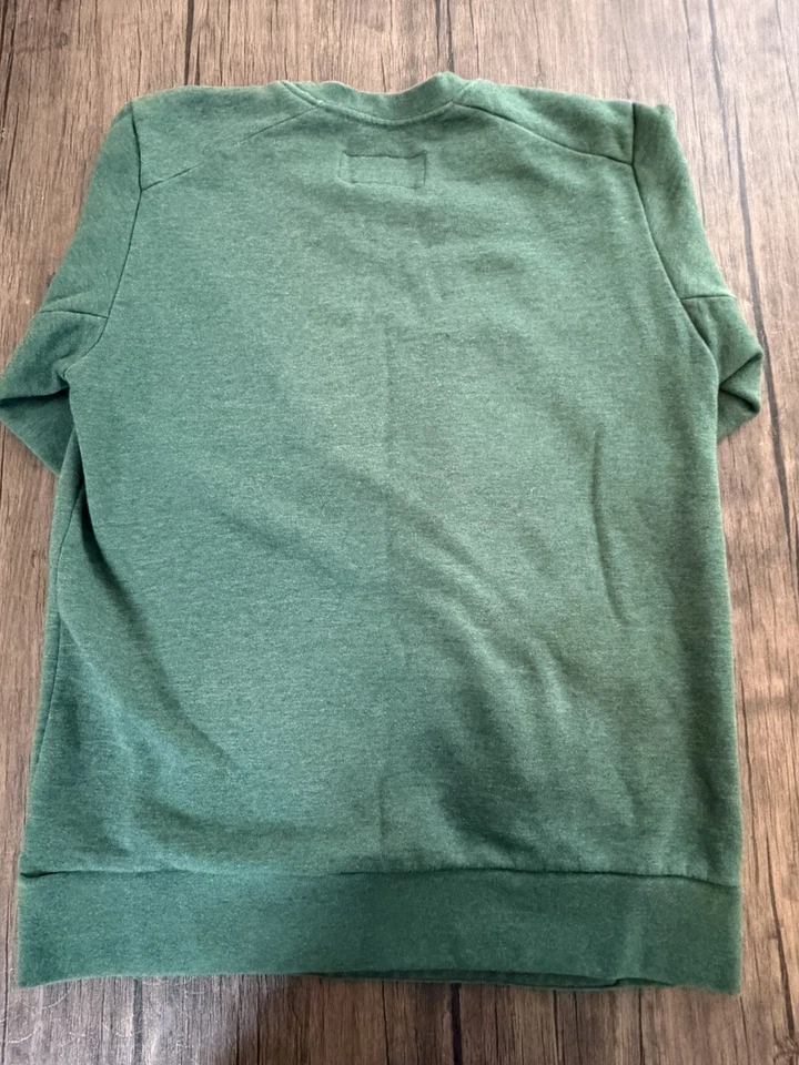 Russell Athletic Hombre Pequeña Verde Polar Cuello Redondo Sudadera Pullover Informal Foto 3 de 4