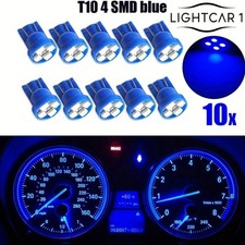 10pcs Blue T10 1210 4SMD Car Modified LED Map License Plate Lights Universal