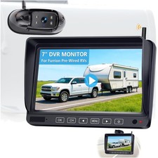 4-Channel Split-Screen RV Backup Camera System - 1080P Wireless  Easy Install