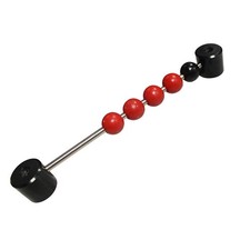 Shelti Wood Scoring Assembly - Red 4 red beads, 1 black bead 