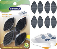 Unikstep 4 Pairs Shoe Heel Repair Plates Taps, Sneaker Heel Single Side Worn Rub