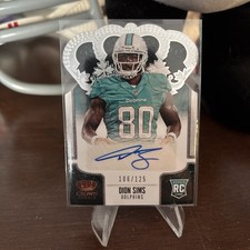2013 Panini Crown Royale Dion Sims #133 Silver Die-Cut Crown Auto /125 (AU, RC)