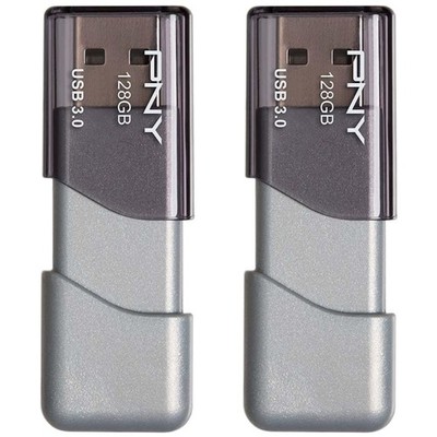 Pack of 2 128GB USB 3.0 Flash Drive - Silver
