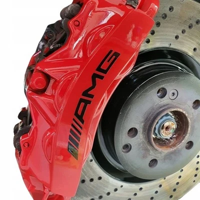 6X Mercedes Benz AMG Bremssattel Aufkleber Set Sticker Felgen Emblem Schwarz.