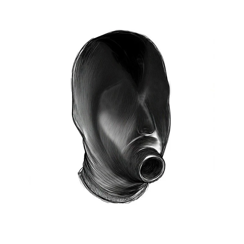late gummi mask hood with mouth short tube