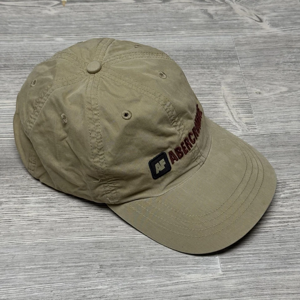 Gorra de colección Abercrombie con correa trasera para hombre talla única AF nailon tostado caqui Y2K Foto 4 de 4