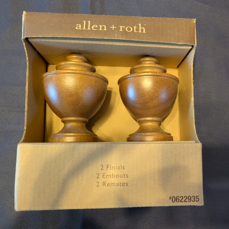 Allen Roth Finials Brown Finish