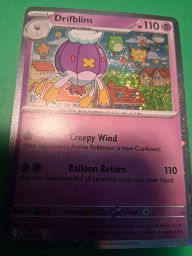 Drifblim Pokemon TCG M.E. Cosmos Holo🌀🌀Double Swirl Black Star Promo 006