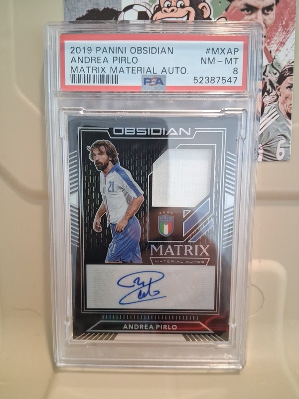 2019 Panini Obsidian - Andrea Pirlo Matrix Material Patch Auto /30 MATCH-WORN