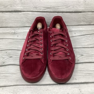 Puma Clyde Velour Ice Red Low Top Sneakers Men's Size 13