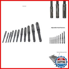 WFLNHB 11 Set High Speed Steel Adjustable Hand Reamers, H4-H14, 11.75mm-38mm