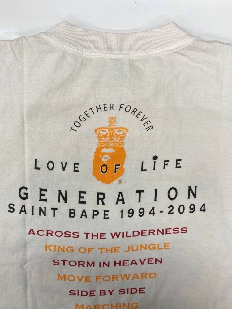 Saint Michael x A Bathing Ape BAPE SS Tee T-Shirt L Cotton Used From Japan thumbnail 4