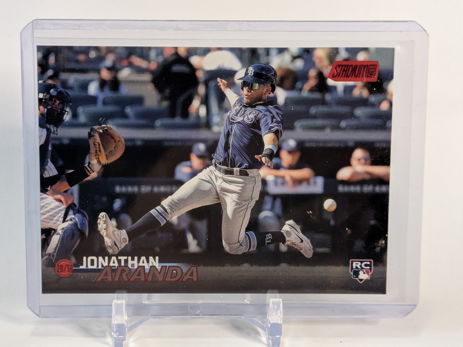 Jonathan Aranda 2023 Topps Stadium Club Red Foil #196 Tampa Bay Rays RC