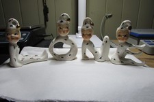 VINTAGE HOLT HOWARD NOEL PIXIE ELF CANDLE HOLDERS CHRISTMAS MCM JAPAN