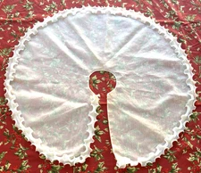 Vintage Organza Christmas Tree 36" Skirt