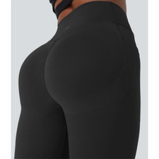 Halara UltraSculpt SoCinched ButtLifting TummyControl Full Length Legging BLK S